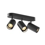 SLV Asto Aluminium Spot Noir | Convient pour 3x GU10