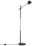 Nordlux Theo Lampadaires Salon Métal et Bois Noir | Convient pour GU10
