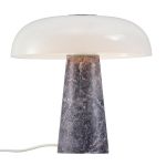 DFTP by Nordlux Lampe De Chevet Glossy Marbre et Verre Gris | 320mm - Convient pour 1x E27