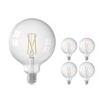 Lot 5x Calex Smart Tuya Wifi E27 Globe Filament 7.5W 1055lm - 818-830 Variable Blanc | Dimmable - Équivalent 75W 