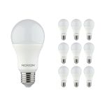 Lot 10x Noxion Lucent Classic LED E27 Poire Dépolie 9.5W 1055lm - 830 Blanc Chaud | Équivalent 75W