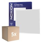Lot 5x Noxion Panneau LED Ecowhite V4.0 28W 3200lm - 830 Blanc Chaud | 60x60cm - UGR <19 - Philips driver