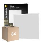 Lot 6x Bright Choice Panneau LED Backlit 36W 3600lm - 830 Blanc Chaud | 60x60cm - UGR <22