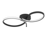 Eglo Plafonnier Serpins Acier Noir 21W 2500lm - 830 Blanc Chaud