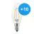 Lot 10x Philips Corepro LED Bougie E14 Torsadée Bougie Filament Claire 2W 250lm - 827 Blanc Très Chaud | Équivalent 25W