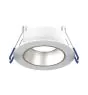 Noxion Spot LED Ares Profond ring Blanc - avec Inner Cercle  Argent | Diamètre 68mm - incl. GU10 Fitting