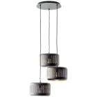 Brilliant Tyas Suspension Luminaire Métal Noir Dorée | 520mm - Convient pour 3x E27