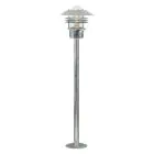Nordlux Vejers Lampadaire extérieur Acier Galvanisé et Verre Gris | IP54 - Convient pour E27