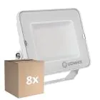 Lot 8x Ledvance Projecteur LED Compact Blanc 50W 5000lm 100D - 840 Blanc Froid | IP65 - Symétrique 
