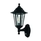 Eglo Applique Murale Duanera Noir | IP44 - Convient pour 1x E27 - Détecteur De Mouvement